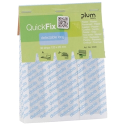 Plum 5509 QuickFix Nachfüllpack 30 Stück Fingerverbänden mit integrierter Metallfläche, passend für die QuickFix und QuickFix UNO Pflasterspender