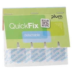 Plum 5513 QuickFix Nachfüllpack 45 Stück Pflaster mit integrierter Metallfläche, passend für die QuickFix und QuickFix UNO Pflasterspender