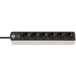 Brennenstuhl Ecolor Steckdosenleiste 6-fach (Mehrfachsteckdose mit Schalter und 1,5m Kabel) schwarz/weiß Nr. 1153260020