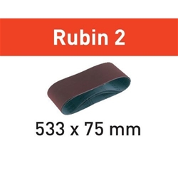 Festool Schleifband L533X 75-P100 RU2/10 Rubin 2 (Pack a 10 Stück) Nr. 499158
