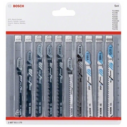 Bosch 10-tlg. Stichsägeblatt-Set für Wood and Metal, T-Schaft Nr. 2607011170