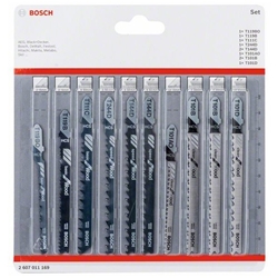 Bosch 10-tlg. Stichsägeblatt-Set für Wood, T-Schaft Nr. 2607011169