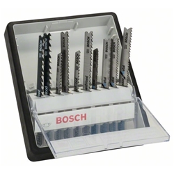 Bosch 10-tlg. Stichsägeblatt-Set Wood and Metal, Robust Line, T-Schaft Nr. 2607010542