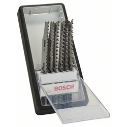 Bosch 6-tlg. Stichsägeblatt-Set Wood, Robust Line, Progressor, T-Schaft Nr. 2607010572