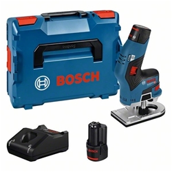 Bosch Akku-Kantenfräse GKF 12V-8, mit 2 x 3.0Ah Li-Ion Akku, L-BOXX Nr. 06016B0000
