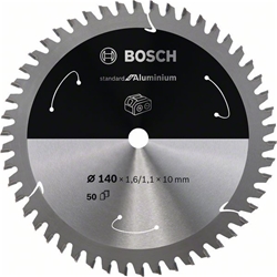 Bosch Akku-Kreissägeblatt Standard for Aluminium, 140x1,6/1,1x10, 50 Zähne Nr. 2608837761
