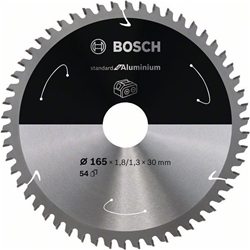 Bosch Akku-Kreissägeblatt Standard for Aluminium, 165x1,8/1,3x30, 54 Zähne Nr. 2608837764