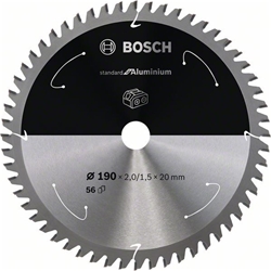 Bosch Akku-Kreissägeblatt Standard for Aluminium, 190x2/1,5x20, 56 Zähne Nr. 2608837770