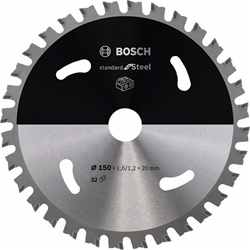 Bosch Akku-Kreissägeblatt Standard for Steel, 150x1,6/1,2x20, 32 Zähne Nr. 2608837748
