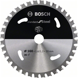 Bosch Akku-Kreissägeblatt Standard for Steel, 160x1,6/1,2x20, 36 Zähne Nr. 2608837749