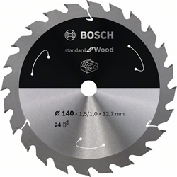 Bosch Akku-Kreissägeblatt Standard for Wood, 140x1,5/1x12,7, 24 Zähne Nr. 2608837670