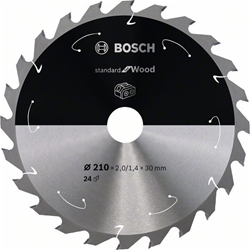 Bosch Akku-Kreissägeblatt Standard for Wood, 210x1,7/1,2x30, 24 Zähne Nr. 2608837713