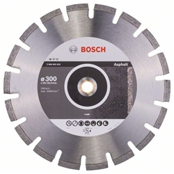 Bosch Diamanttrennscheibe Standard for Asphalt, 300x20,00/25,40x2,8x8mm, 1er-Pack Nr. 2608602624