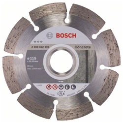 Bosch Diamanttrennscheibe Standard for Concrete, 115x22,23x1,6x10mm, 1er-Pack Nr. 2608602196