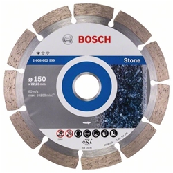 Bosch Diamanttrennscheibe Standard for Stone, 150x22,23x2x10mm, 1er-Pack Nr. 2608602599