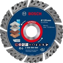 Bosch EXPERT MultiMaterial Diamanttrennscheiben, 125x22,23x2,2x12mm, 1er-Pack Nr. 2608900660