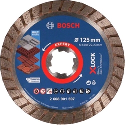 Bosch EXPERT MultiMaterial X-LOCK Diamanttrennscheiben, 125x22,23x2,4x12mm, 1er-Pack Nr. 2608901597