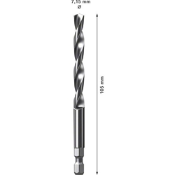 Bosch EXPERT Power Change Plus Zentrierbohrer, HSS-G, 7,15x105mm Nr. 2608900528