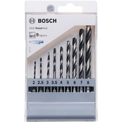 Bosch HSS PointTeQ Sechskantbohrer-Set, 9-tlg., 2-8mm Nr. 2607002826