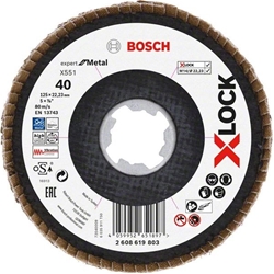 Bosch X-LOCK-Fächerschleifscheibe X551, EXPERT for Metal, K: 40, Scheiben-Ø: 125mm Nr. 2608619803