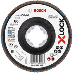 Bosch X-LOCK-Fächerschleifscheibe X551, EXPERT for Metal, K: 60, Scheiben-Ø: 125mm Nr. 2608619804