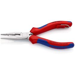 Knipex Verdrahtungszange mit Mehrkomponenten-Hüllen, mit integrierter Befestigungsöse zum Anbringen einer Absturzsicherung verchromt 160 mm (SB-Karte/Blister) Nr. 13 05 160 T BK