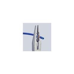 Knipex Verdrahtungszange mit Mehrkomponenten-Hüllen, mit integrierter Befestigungsöse zum Anbringen einer Absturzsicherung verchromt 160 mm (SB-Karte/Blister) Nr. 13 05 160 T BK