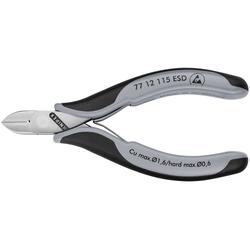 Knipex Elektronik-Seitenschneider ESD mit Mehrkomponenten-Hüllen 115 mm Nr. 77 12 115 ESD