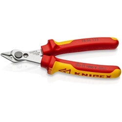 Knipex Electronic Super Knips® VDE isoliert mit Mehrkomponenten-Hüllen, VDE-geprüft 125 mm (SB-Karte/Blister) Nr. 78 06 125 SB