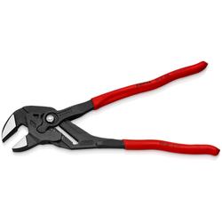 Knipex Zangenschlüssel Zange und Schraubenschlüssel in einem Werkzeug mit rutschhemmendem Kunststoff überzogen grau atramentiert 300 mm Nr. 86 01 300