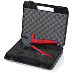 Knipex Crimp-Systemzange für auswechselbare Crimpeinsätze mit Mehrkomponenten-Hüllen brüniert 200 mm Nr. 97 43 200