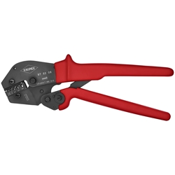 Knipex Crimpzange auch für Zweihandbedienung mit rutschhemmenden Kunststoff-Hüllen brüniert 250 mm Nr. 97 52 08